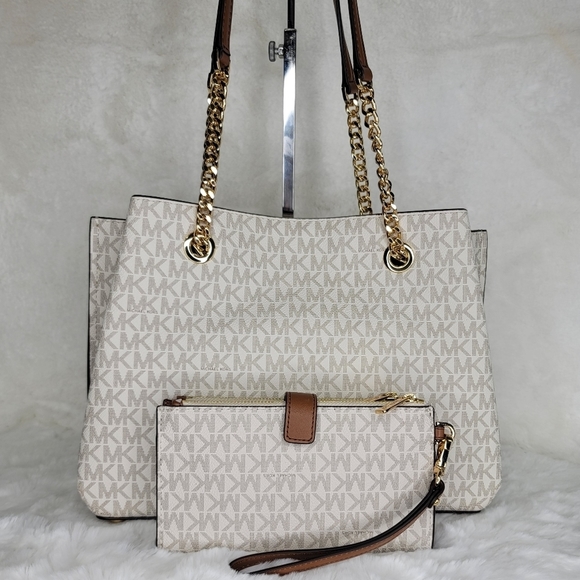 NWT Michael Kors 2 SET Shoulder Bag Purse Wallet Designer - Picture 9 of 13